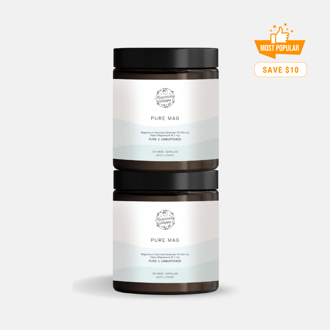 Unbuffered magnesium glycinate, 2 months supply