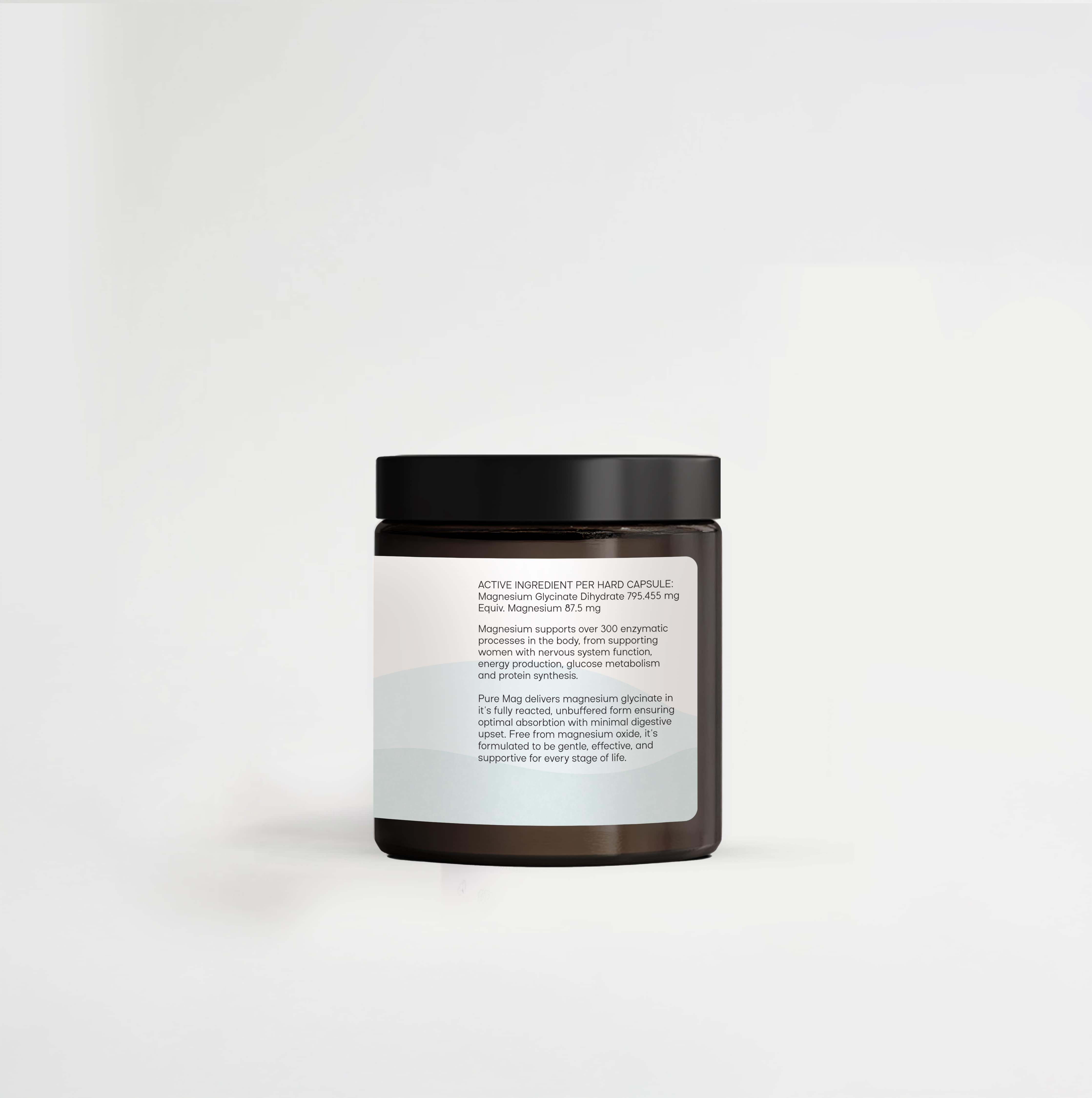 3 bottles of Pure Mag supplement - pure, gut-friendly magnesium glycinate for sleep, energy and hormone support